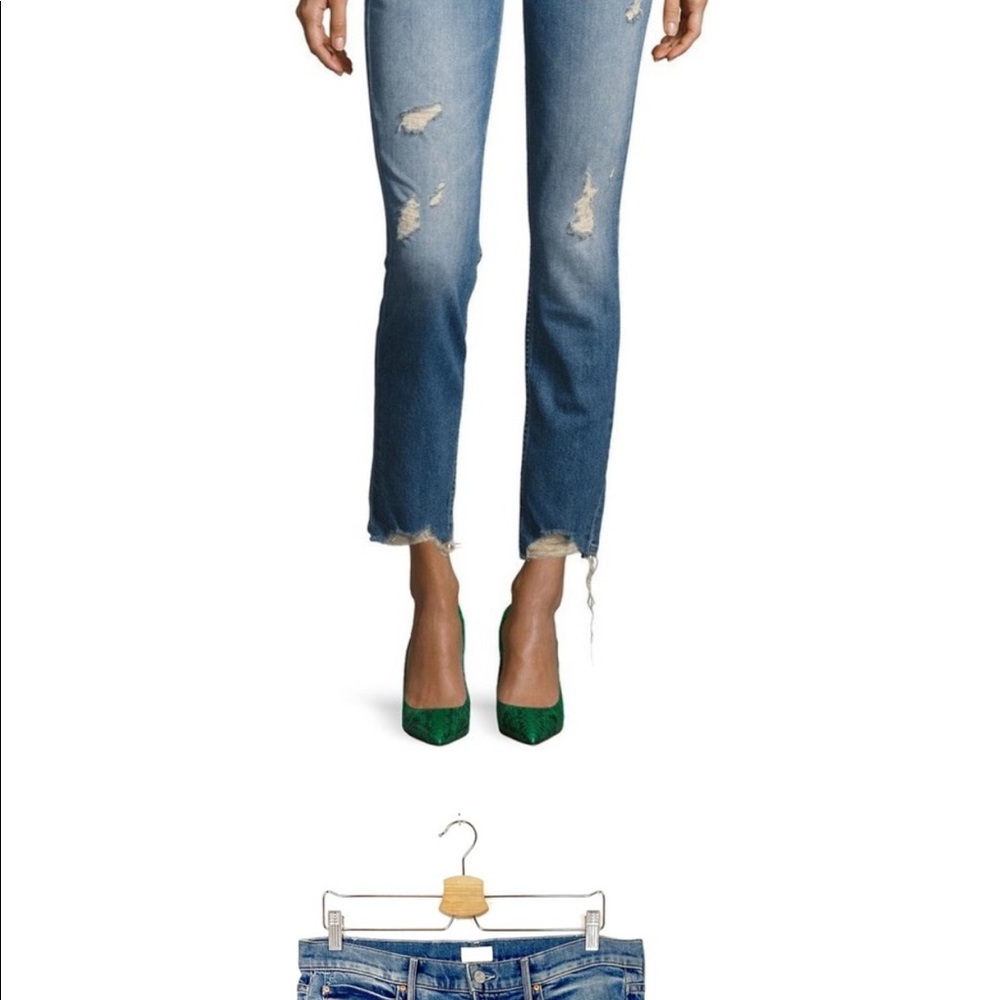 Mother | The Flirt Fray Distressed Jeans in Cold Feet Wash Size 31